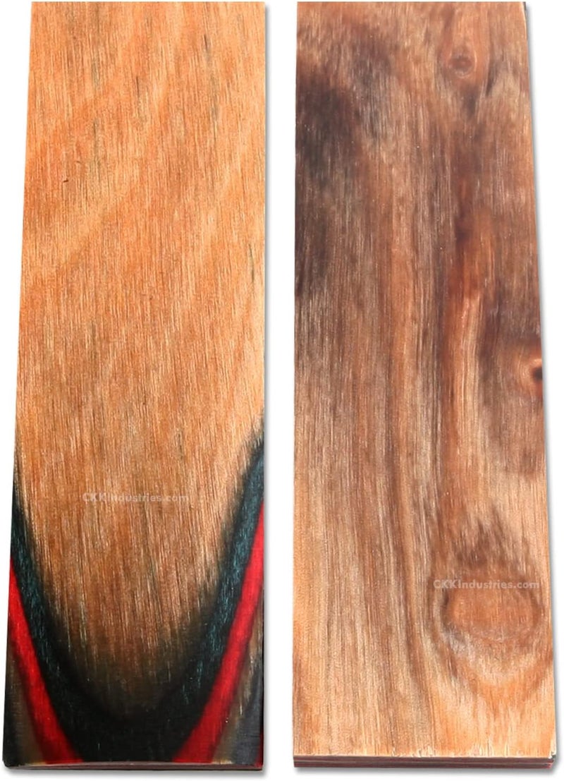 EZSMITH Dymalux Handle Scale Set - (Layered) - (Americana) - (Brown/Red/Black) - (5.0 x 1.5 x 0.250) - Custom Handle Material - Image 2